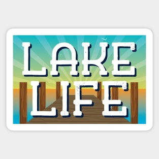 Lake Life Sunset Sticker